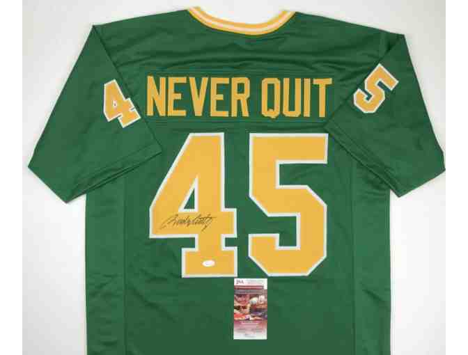 Rudy Ruettiger Signed Never Give Up Jersey