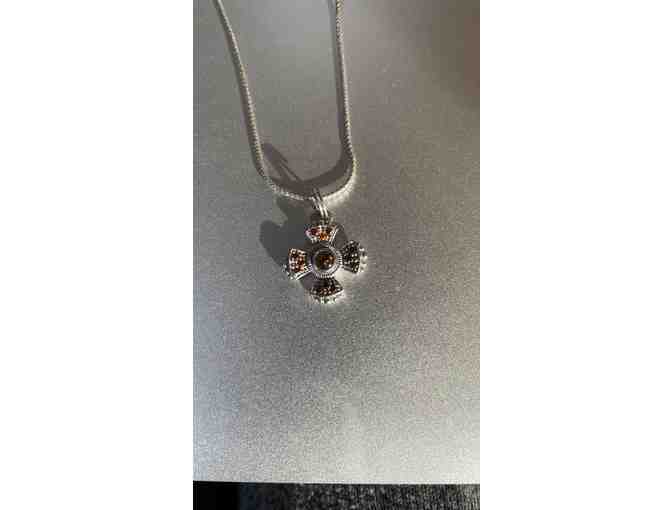 Sterling Citrine Pendant with 18" sterling chain from One Of A Kind Boutique - Photo 1