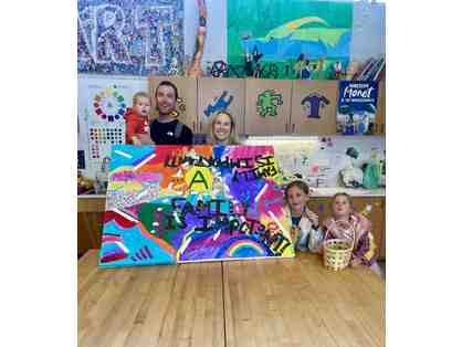Family Collaborative Painting Party at ACS with Hilary Simon
