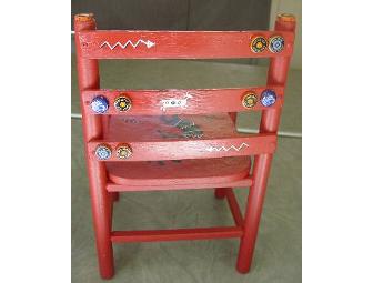 Native American art painted chair