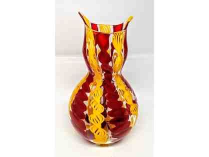 Hand Blown Glass Vase by Alex Leader