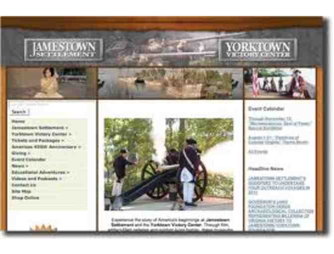 Jamestown Settlement and Yorktown Victory Center Tickets for Two
