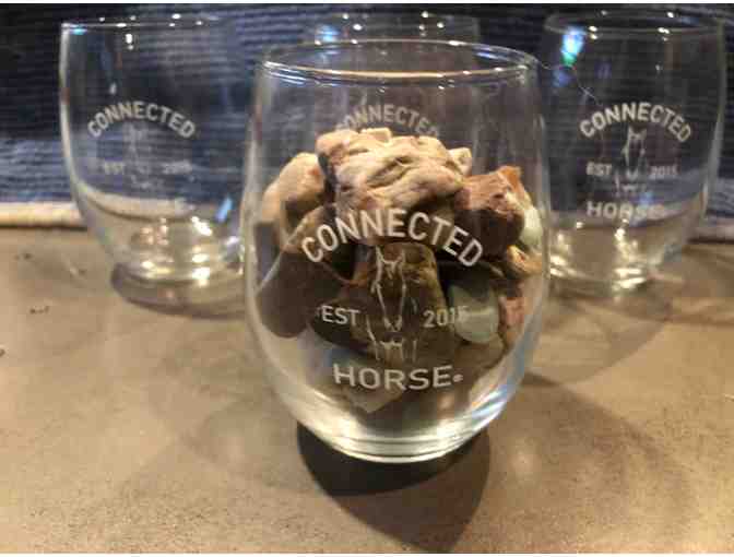 Wine and Connected Horse Wineglasses