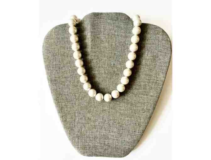 Swarovski Crystal Grey Pearl Necklace