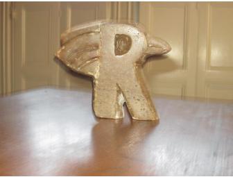 Alabaster 'R' Sculpture