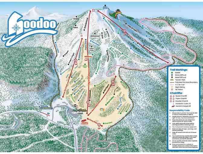 2 Adult Season Passes to HooDoo Ski Bowl (2025-2026) + Hand-Knit Skier's Headband
