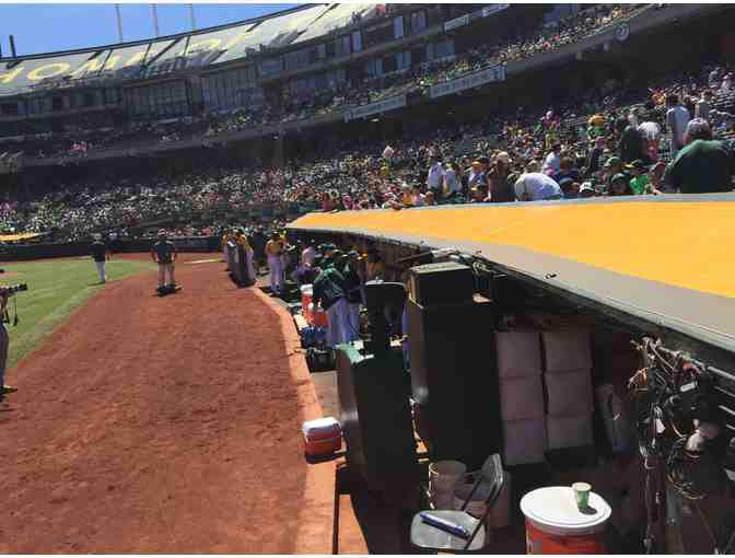 Oakland A's vs SF Giants - 4 Tickets: First Row with Dugout View!