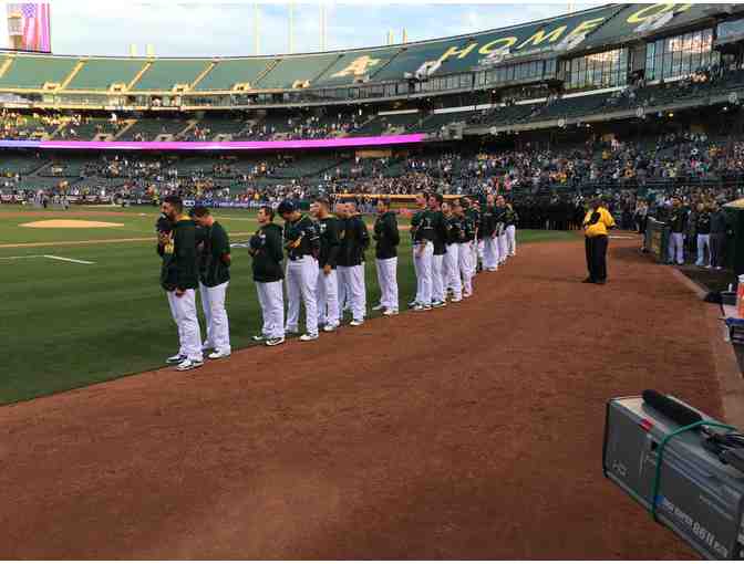 Oakland A's vs SF Giants - 4 Tickets: First Row with Dugout View!