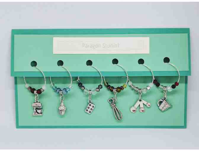 Baker's Beautiful Wine Charms with Matching Bookmark