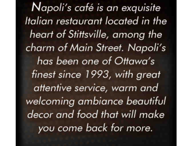 $50 Gift Certificate at Napolis Cafe in Stittsville!