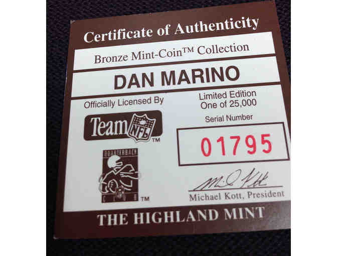 Dan Marino Bronze Medallion