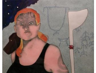 Certificate for a portrait in cloisonne enamel on copper by Mary Klein