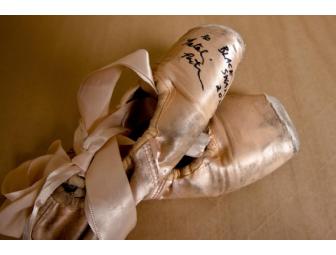 Natalie Portman signed ballet slippers, worn by her in Black Swan