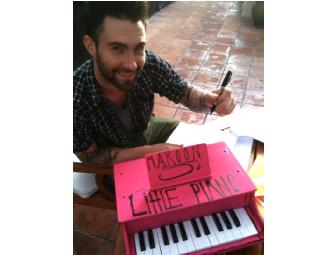 Maroon 5 decorated Mini Toy Grand Piano, signed by all band members