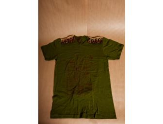 Fleet Foxes' Casey Wescott, one-of-a-kind shirt, signed and decorated