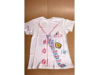 Red Hot Chili Peppers one-of-a-kind Unisex shirt decorated and signed by all band members