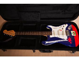 Conor Oberst of Bright Eyes signed & painted Fender Squire II Stratocaster electric guitar