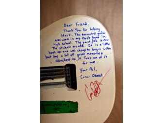Conor Oberst of Bright Eyes signed & painted Fender Squire II Stratocaster electric guitar