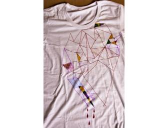 Feist one-of-a-kind shirt, decorated by Leslie Feist