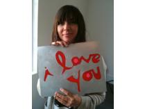 Chan Marshall of Cat Power "I Love You" Painting
