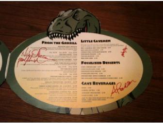 Parks and Recreation Jurassic Fork menu, signed by the cast!
