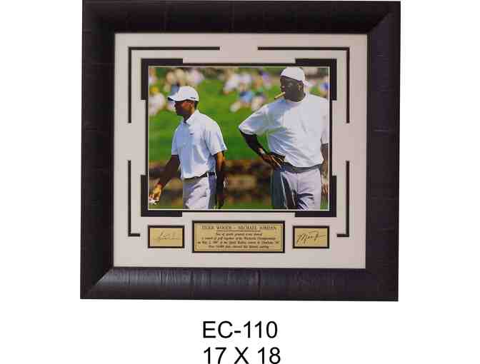 Tiger Woods & Michael Jordan Golf Framed Photo 17x18