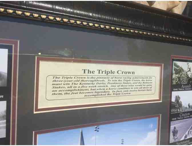 Sp-1379 History of the Triple Crown Horse Racing Framed Photo