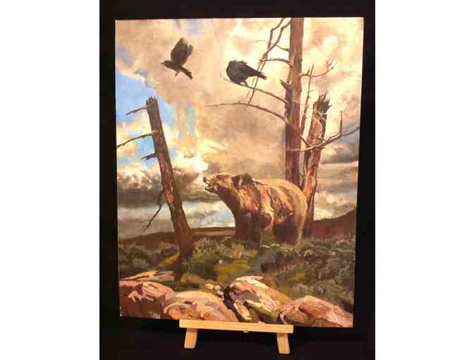 Bear Down Your Troubles - Original Oil Painting by Jon Grobman, Paws For Life Participant