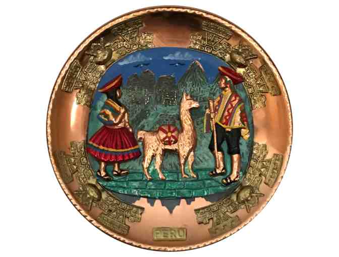 Peruvian Hand Crafted Copper Plate