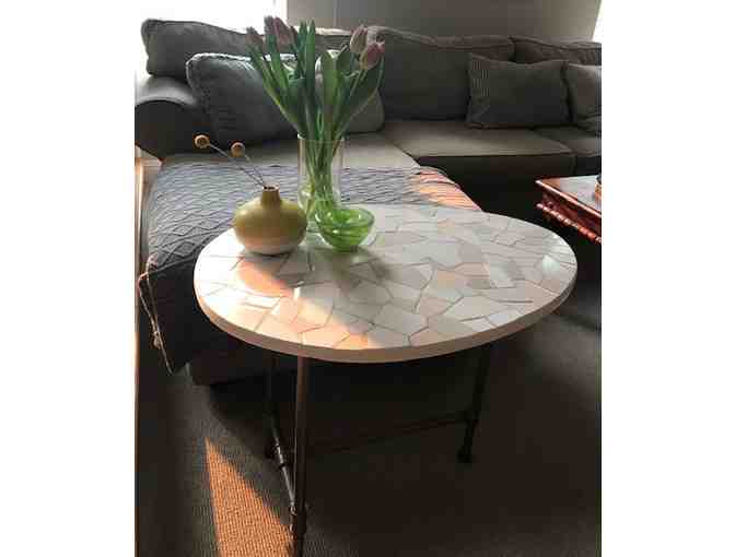 Hand-made Mosaic 'Egg Table' (end table)