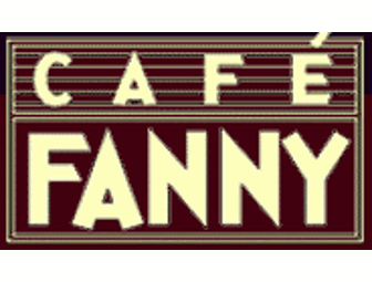 Cafe Fanny Gift Certificate for Breakfast or Lunch for Two