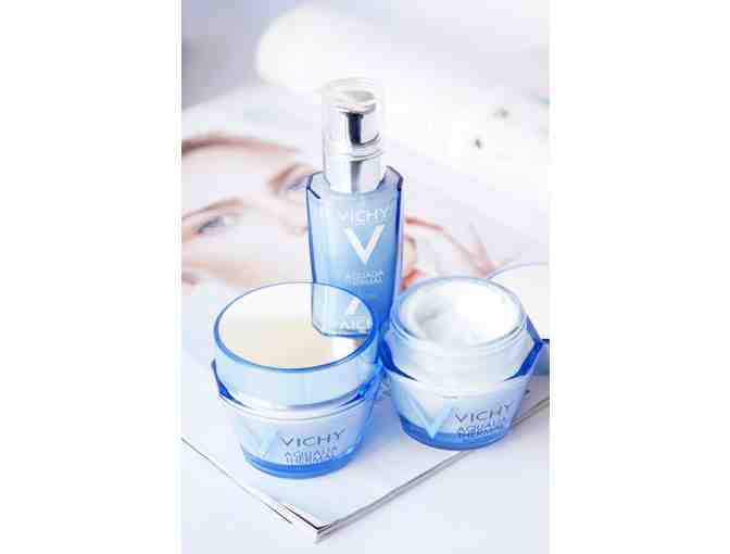 Basket of Vichy beauty products
