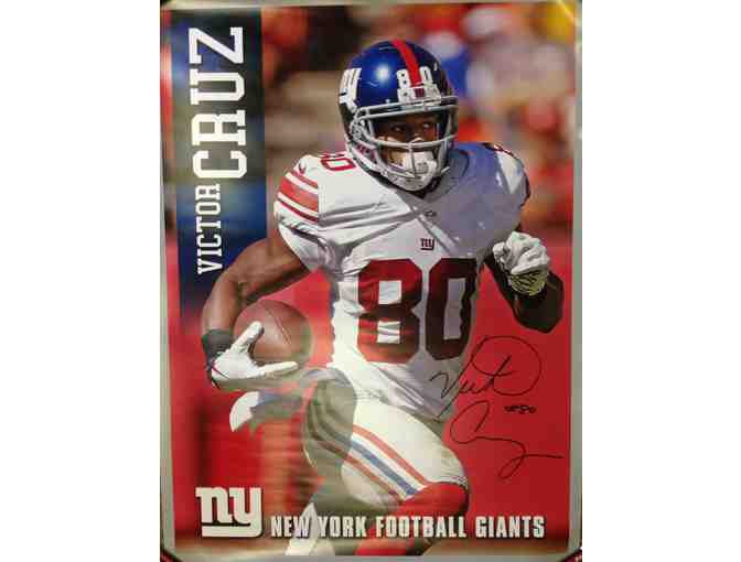 Pre-Autographed Lithograph Poster of Victor Cruz from the NY Giants Football Team