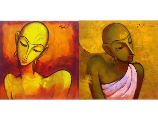 Sadhak 1 and 2 - Painting by Sunil Shelke (set of 2)