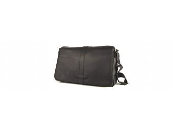 Bosca Leather Messenger Bag (Black)