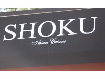 $25 gift certificate for your food at Shoku
