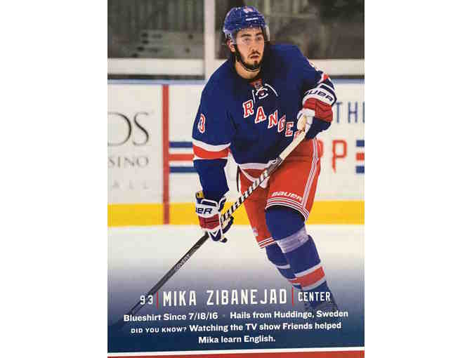 New York Rangers Mika Zibanejad #93 Certified Autograph 5x7 Photo Card