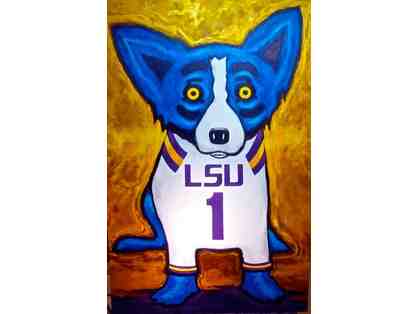 "A Number One Tiger Fan" George Rodrigue Foundation silk screen print