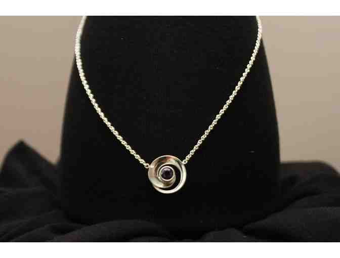 Sterling Silver Amethyst Galaxy Necklace