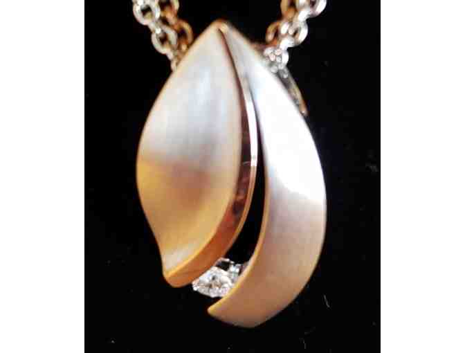 Diamond Leaf Pendant Necklace