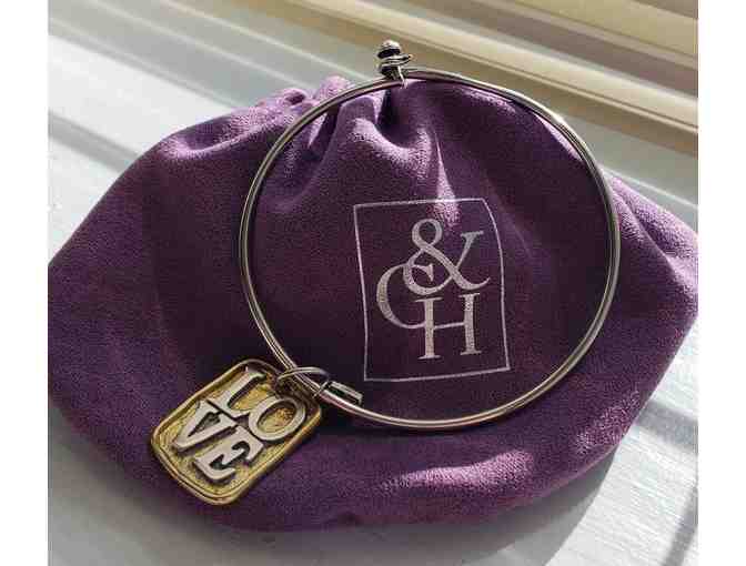 Grace and Heart Bangle with Pendant and Gift Card