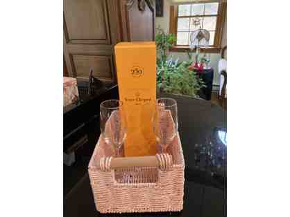 Veuve Clicquot 250th anniversary champagne with flutes