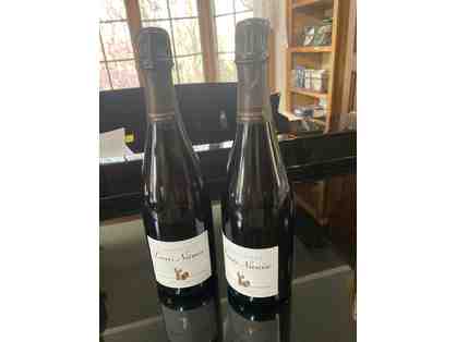 Two bottles of Louis Nicaise Champagne