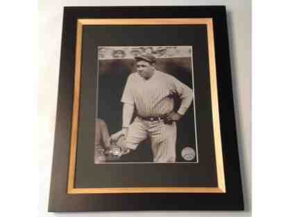 BABE RUTH waiting to take the field for the New York Yankees Officially Licensed MLB Photo