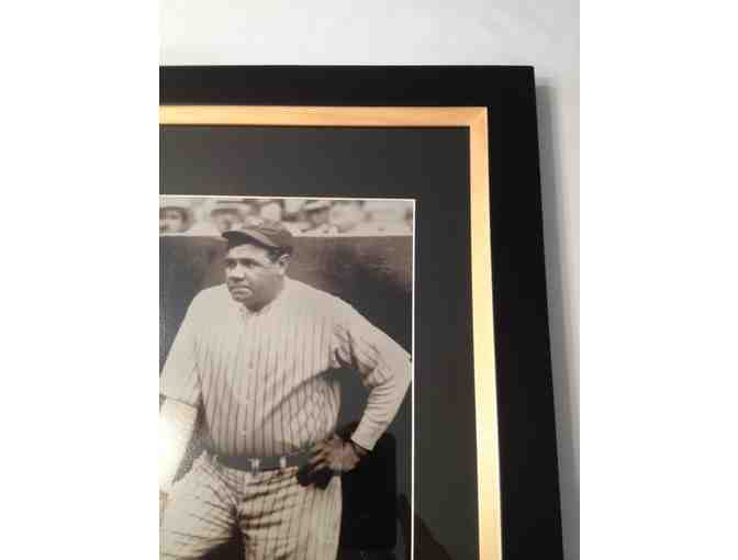 BABE RUTH waiting to take the field for the New York Yankees Officially Licensed MLB Photo