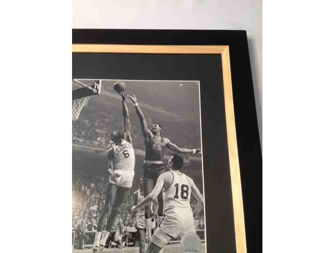 BILL RUSSELL blocking WILT CHAMBERLAIN, Officially Licensed NBA Photo