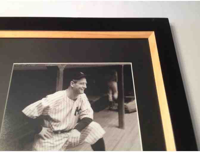 LOU GEHRIG in the dugout at Yankee Stadium, Officially Licensed MLB Photo