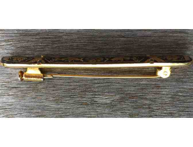 Lady's Victorian Damascene Scarf Pin