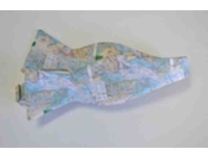 Charleston Harbor Map Handmade Bow Tie