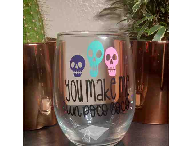 Four Halloween Themed Wine Glasses